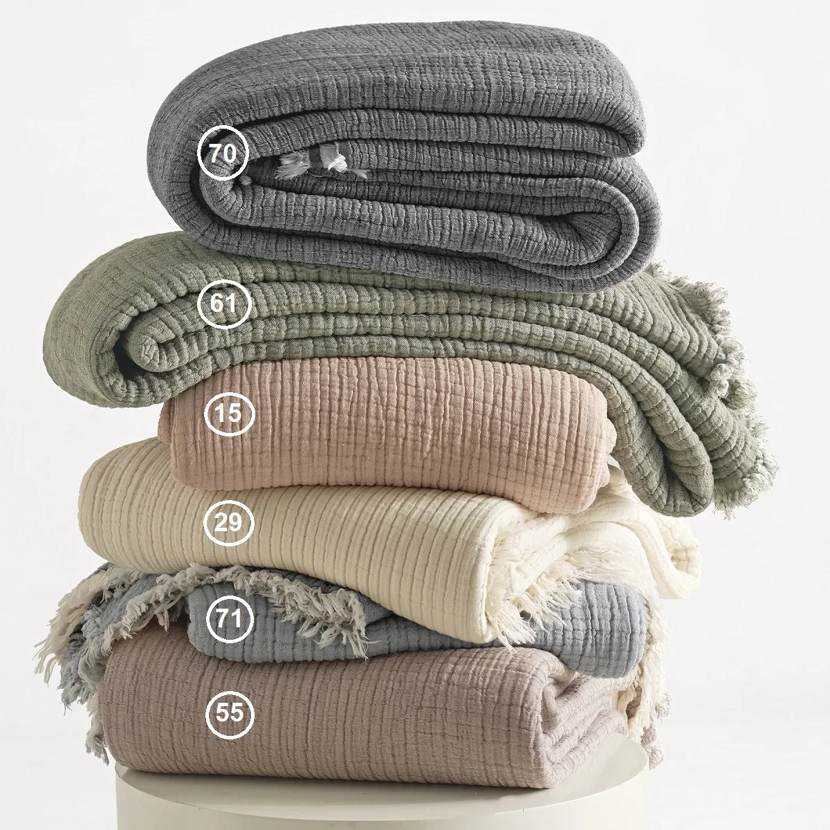 ΚΟΥΒΕΡΛΙ ΒΑΜΒΑΚΕΡΗ ΜΟΥΣΕΛΙΝΑ ΥΠΕΡΔΙΠΛΗ 240Χ250 ADAM HOME