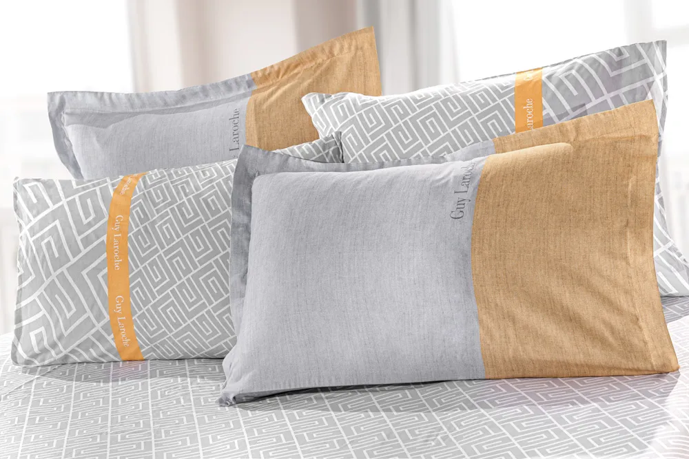 Ζεύγος Μαξιλαροθήκες Oxford Occio Grey 