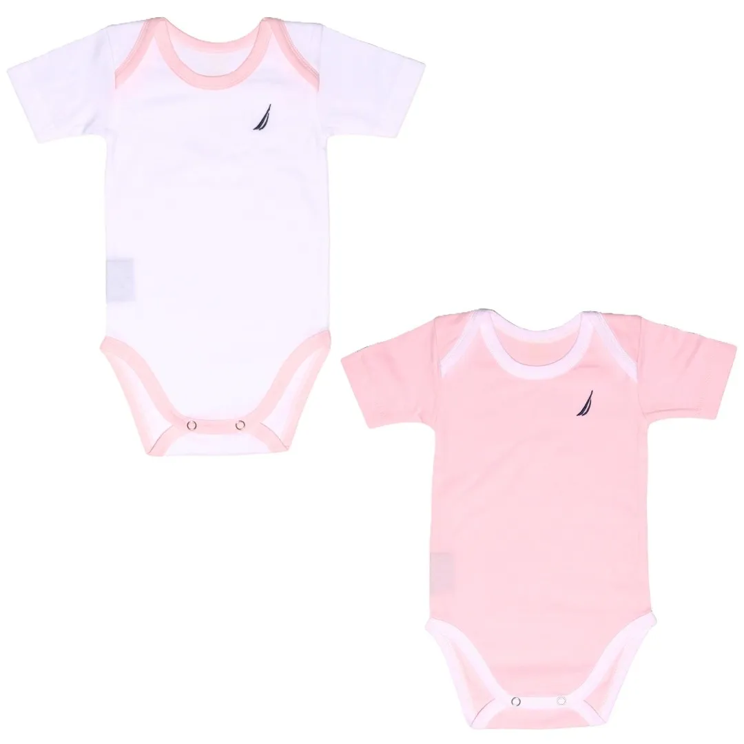 Εσώρουχα Σετ 2 τεμ. 80 cm Κοντό Μανίκι Ροζ 100% Βαμβάκι Jersey