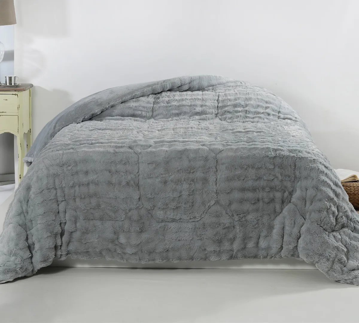 Κουβερτοπάπλωμα burble (220cm x 240cm) γκρί