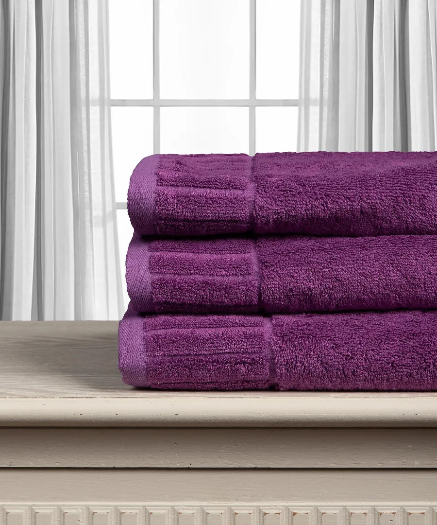 Βαμβακερή πετσέτα ΜΕΛΩΔΙΑ 600gsm (75cm x 150cm) purple