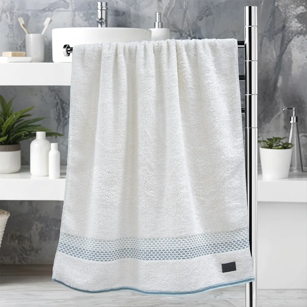 LINO Πετσέτα Σώματος (70x140) Igalo Λευκό/Μέντα