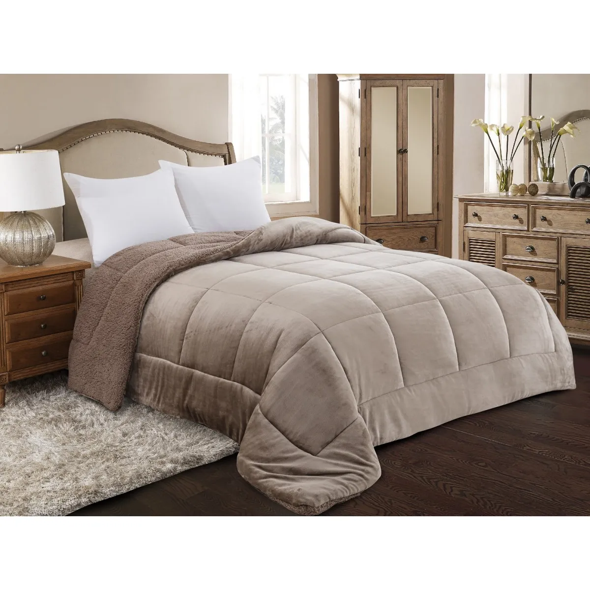 ΚΟΥΒΕΡΤΟΠΑΠΛΩΜΑ KING SIZE 240X260 ADAM HOME (805)  MOCHA