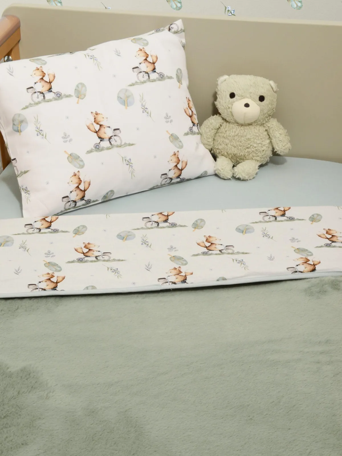 Minky ΝEW Κουβέρτα Κούνιας Διπλής Όψης 100x150 Des.423 Oliver Baby