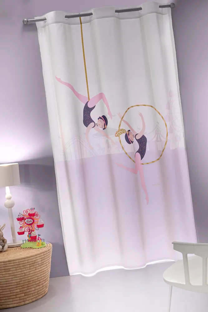 Κουρτίνα Soft - Touch Enjoy Pinky με Τρουκς 