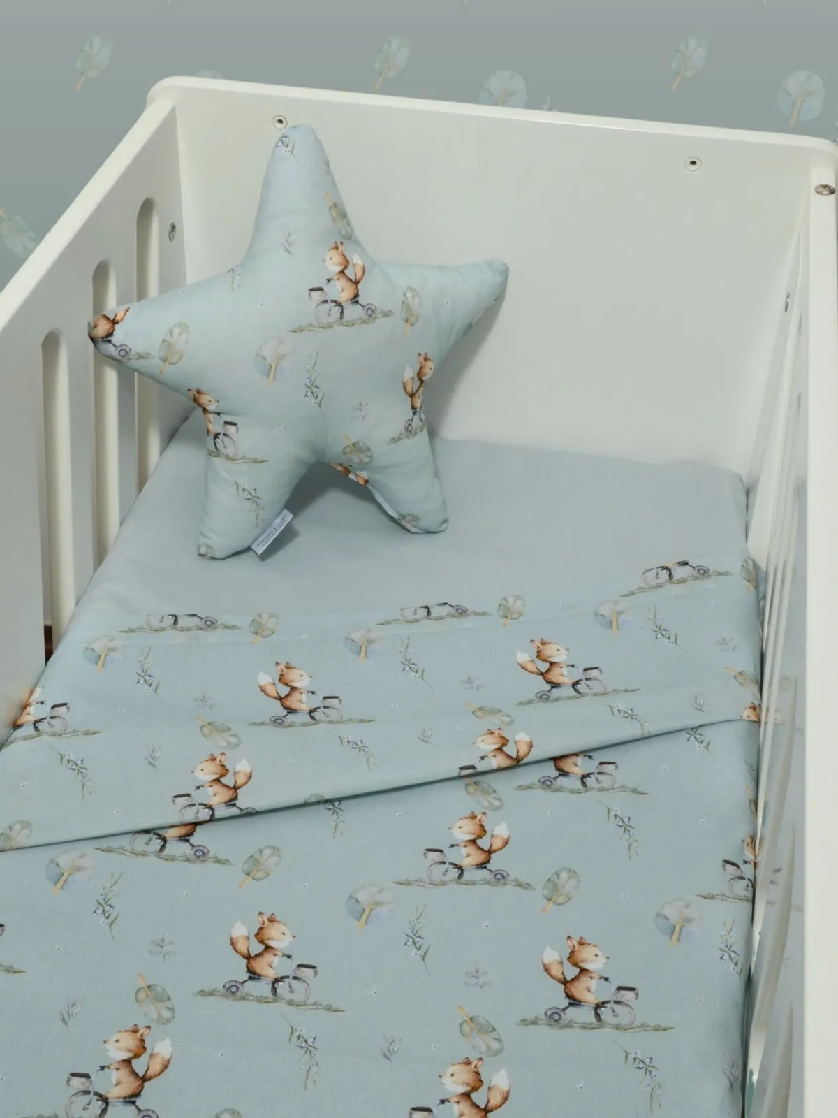 Σετ 2 Σεντόνια Λίκνου 80x110cm 100% Βαμβάκι Des. 429 Oliver Baby