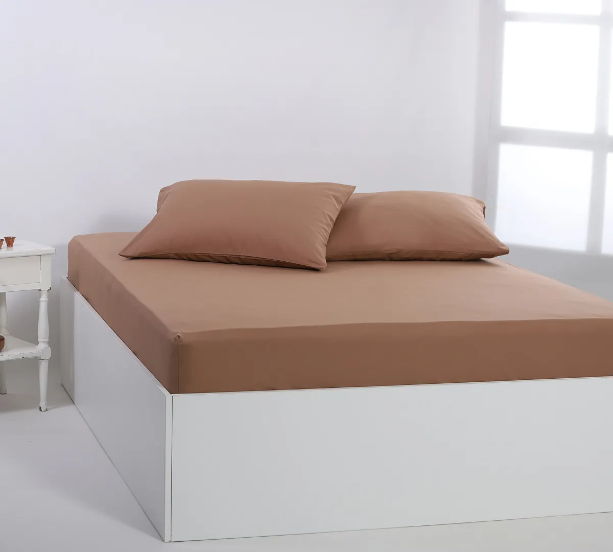 Βαμβακερό σεντόνι essentials (225cm x 267cm) praline