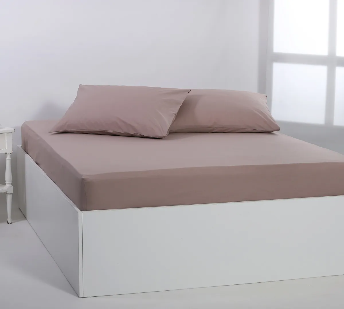 Βαμβακερό σεντόνι essentials (165cm x 267cm) mashroom