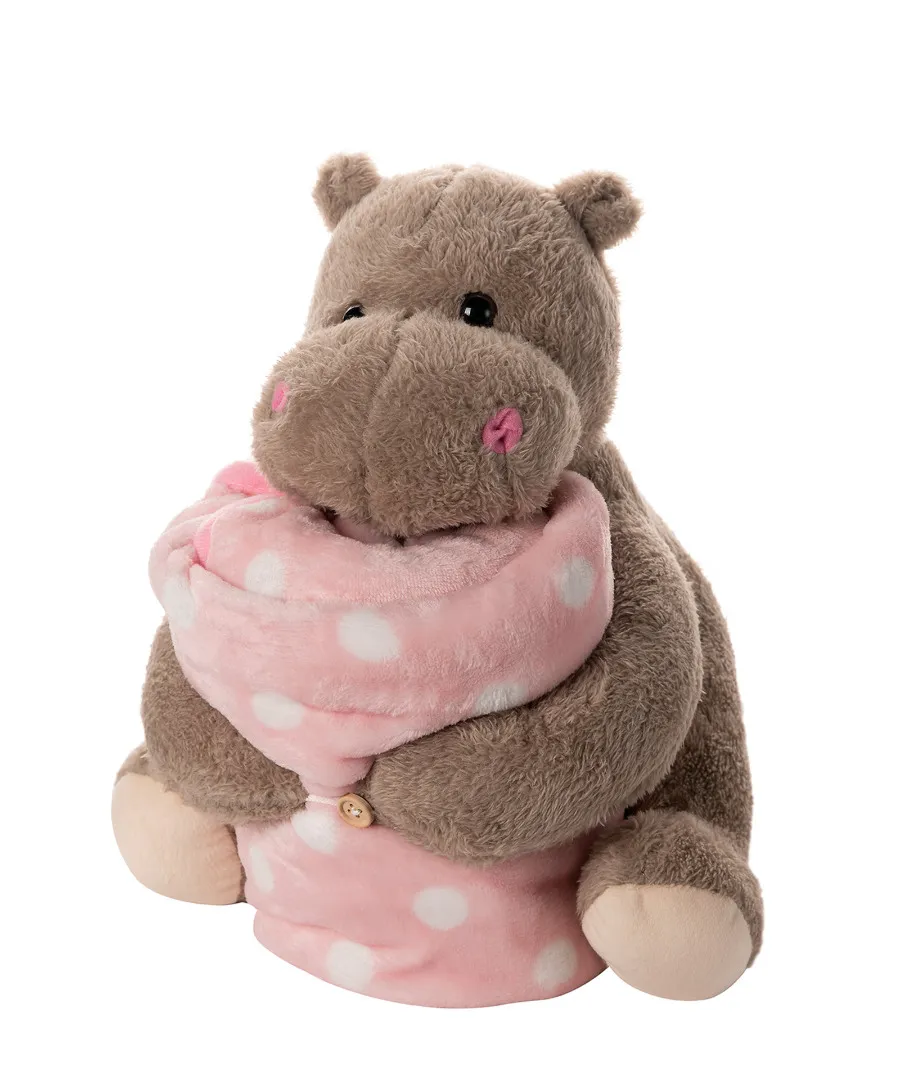 ΒΕΒΕ FLANNEL ΚΟΥΒΕΡΤΑΚΙ (80cm x 120cm) ιπποπόταμος ρόζ