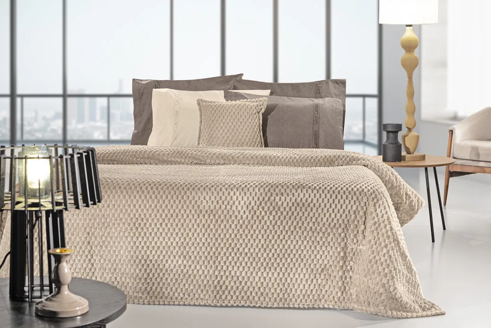 Σετ 2τμχ Κουβέρτα Smoothie Taupe 
