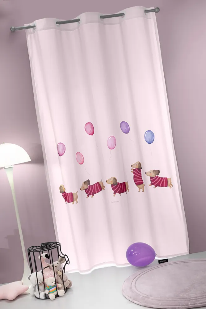 Κουρτίνα Soft - Touch Pet Fuchsia με Τρουκς 