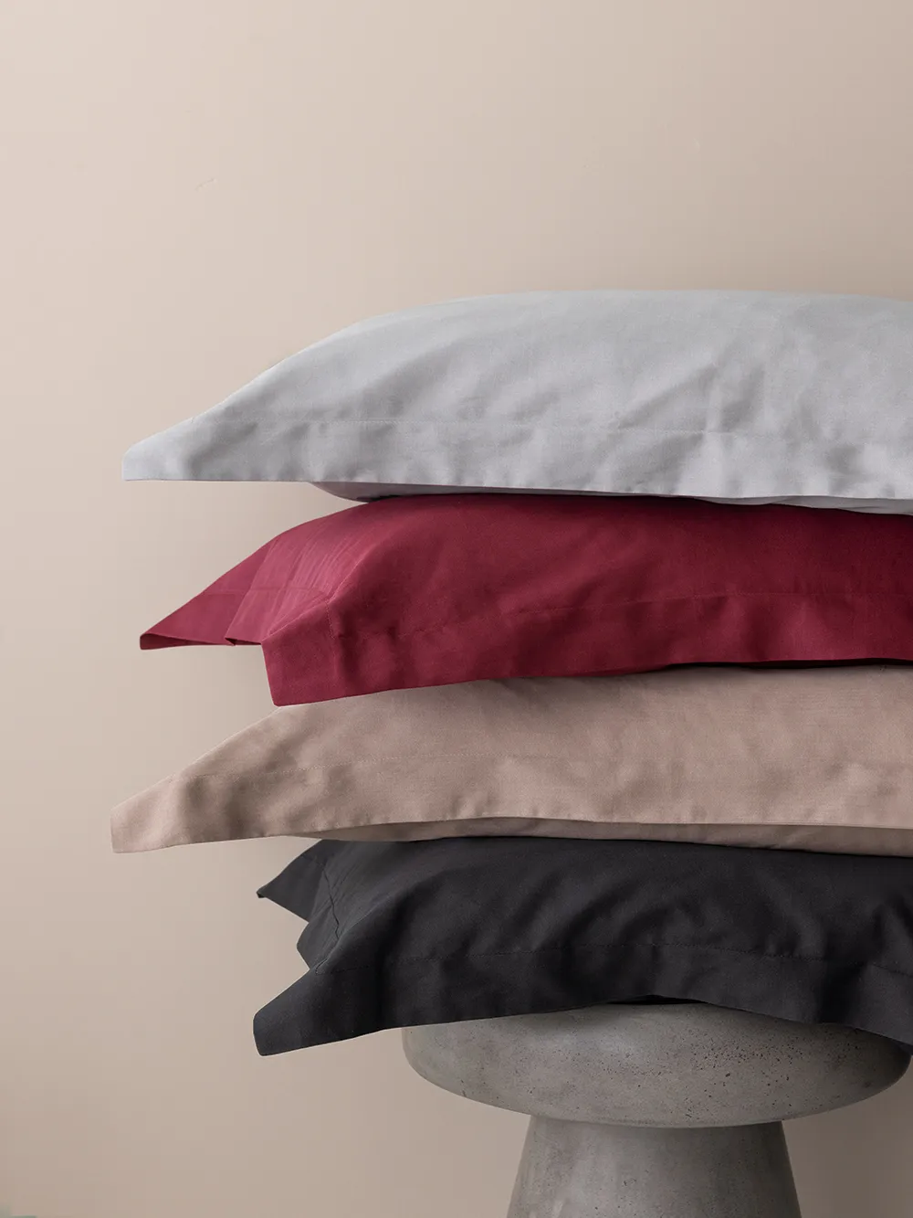 Ζεύγος Μαξιλαροθήκες Oxford 52x72 Posh Sateen BORDO