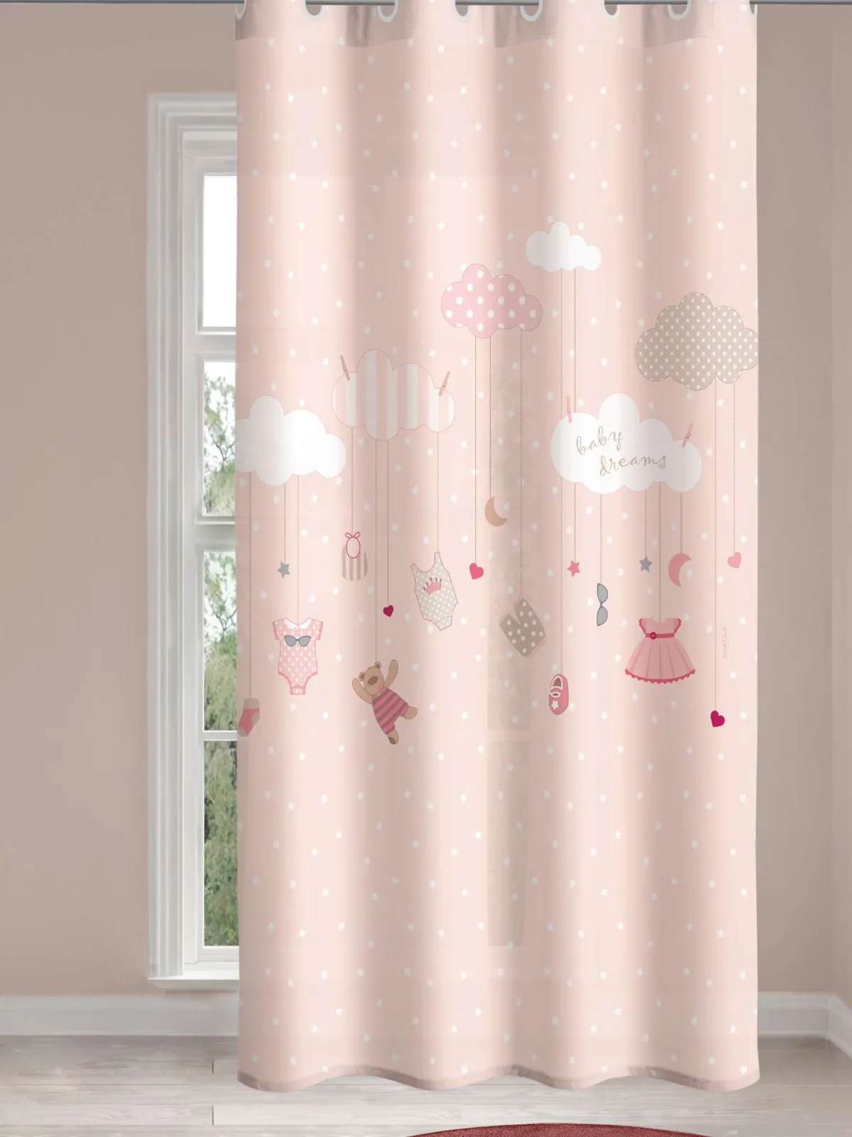 Παιδική & Βρεφική Κουρτίνα Soft-Touch Audrey με Τρουκς 