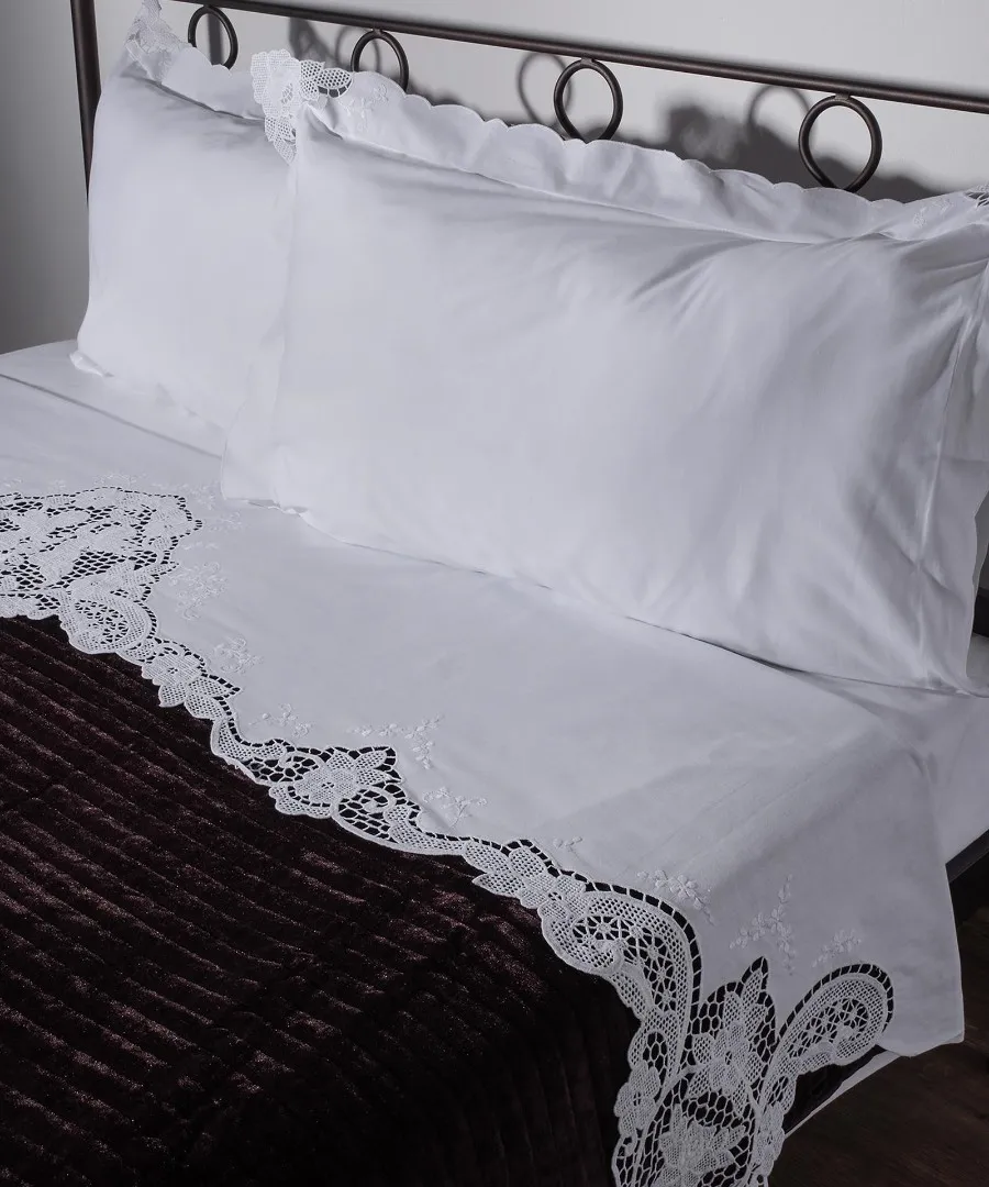 ΧΕΙΡΟΠΟΙΗΤΟ ΚΗΠΟΥΡ ΣΕΝΤΟΝΙ 8376 ΤΕΣΣΑΡΩΝ ΤΕΜΑΧΙΩΝ (225CM X 270CM) ΛΕΥΚΟ