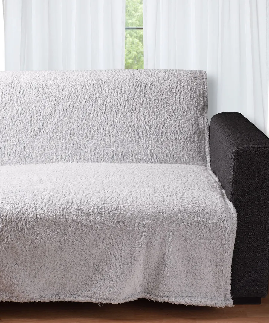 Διακοσμητικό fleece ριχτάρι 033 (150cm x 200cm) silver