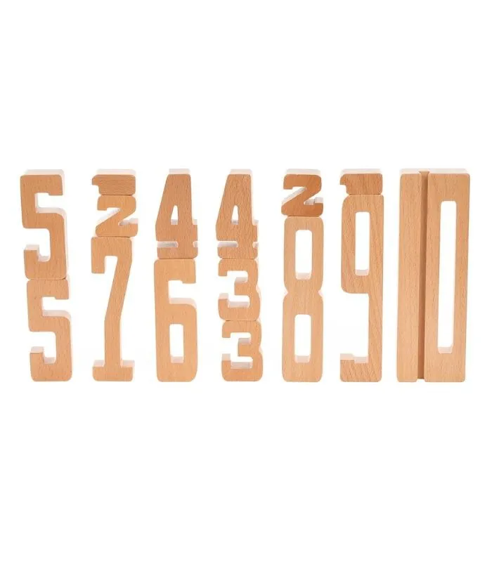 Παιχνίδι Στοίβαξης Ξύλινα Νούμερα Mama Memo