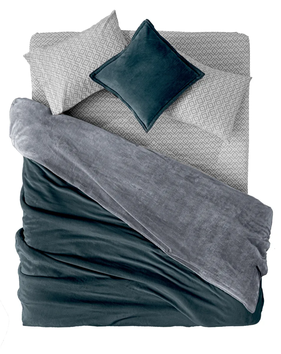 Σετ 2τμχ Κουβέρτα Velvet Emerald 