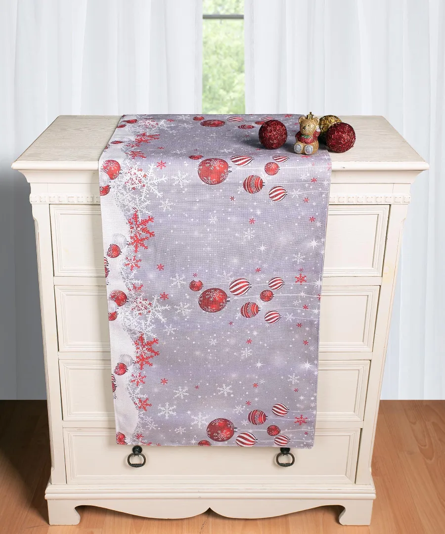 Χριστουγεννιάτικη Τραβέρσα με στάμπα (45cm x 170cm) ks2025-5