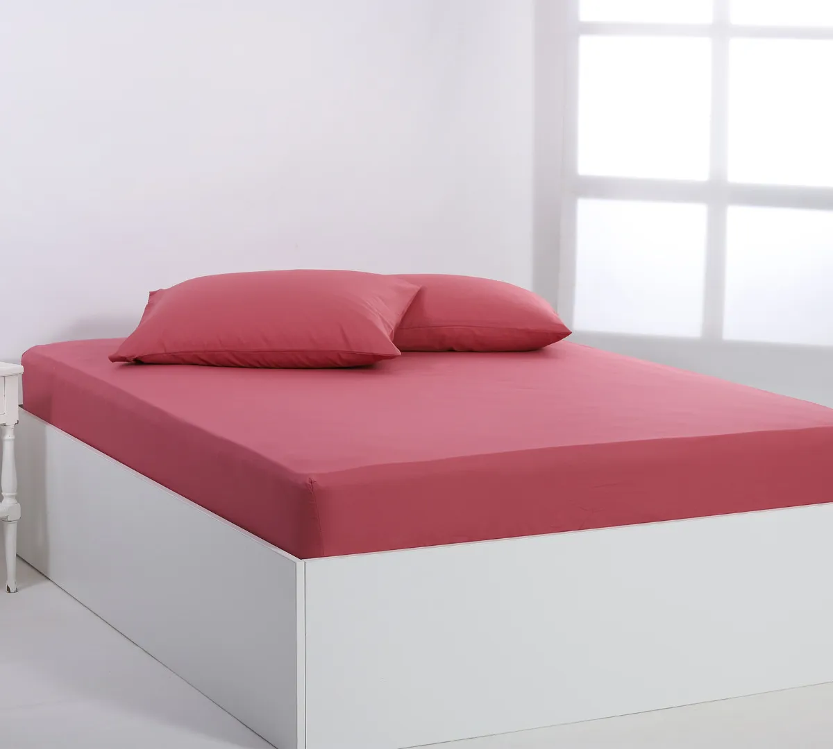 Βαμβακερό σεντόνι essentials (105cm x 200cm + 35cm) baroque rose