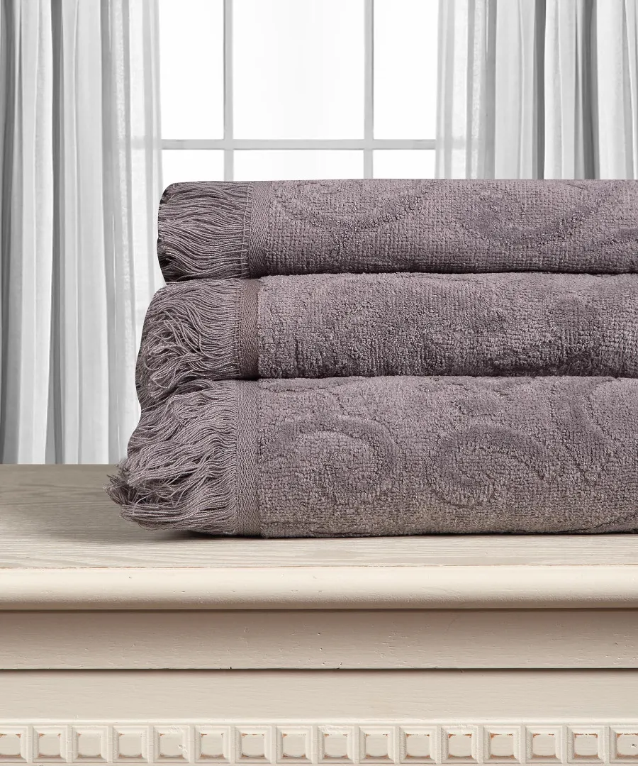 Βαμβακερή ζακάρ πετσέτα ALICIA 520gsm (80cm x 150cm) σκούρο γκρί