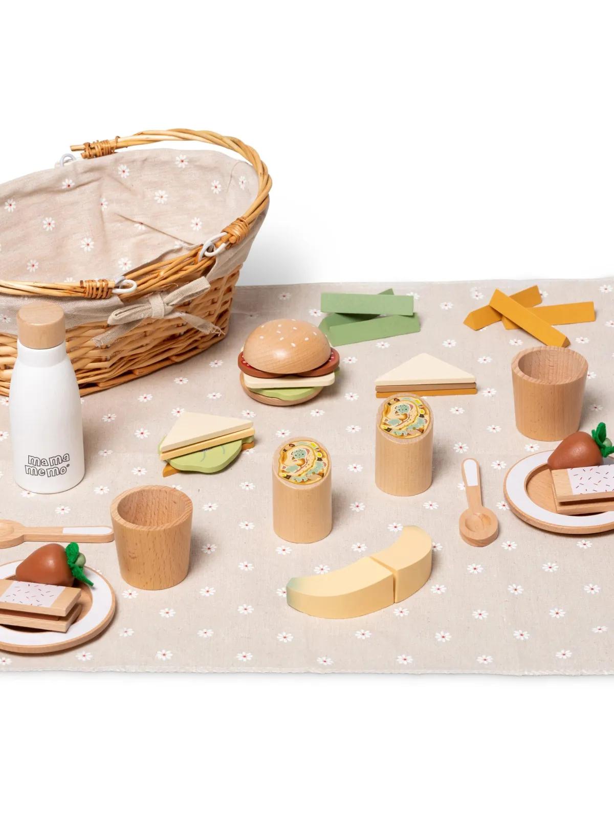 Ξύλινο Καλαθάκι Πικ-Νικ - Mama Memo