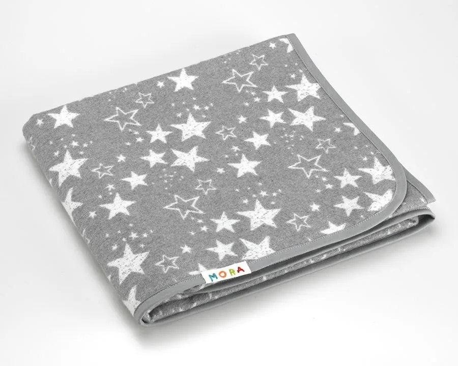 Κουβέρτα Ecology 80x110 cm Αστεράκια Γκρι MORA