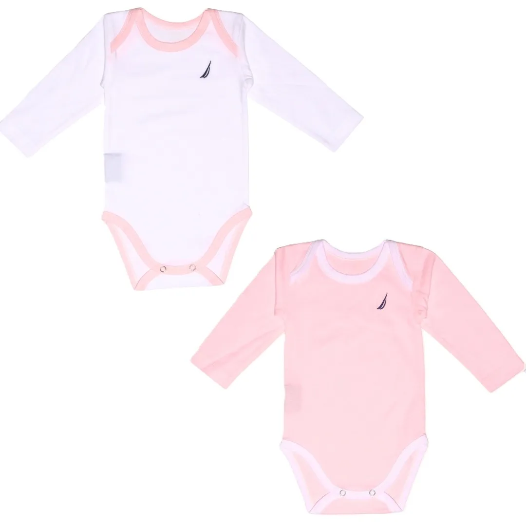 Εσώρουχα Σετ 2 τεμ. 68 cm Μακρύ Μανίκι Ροζ 100% Βαμβάκι Jersey
