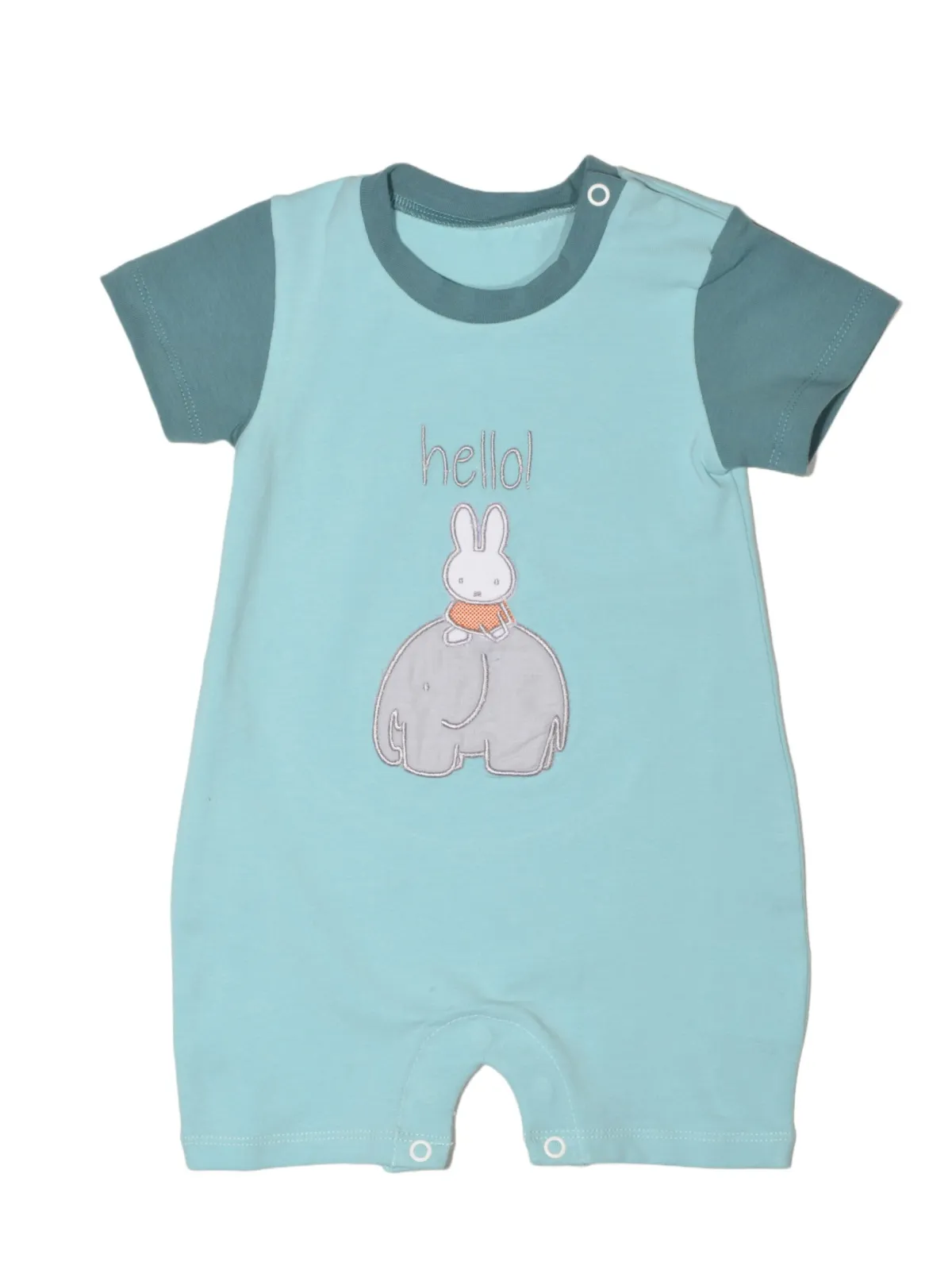 Miffy Des.13 Φορμάκι Καλοκαιρινό Μέντα Ανοιχτό Με Κέντημα 9-12 Mηνών/74 cm