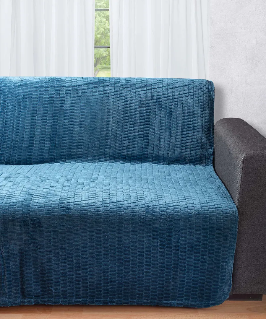 Διακοσμητικό fleece ριχτάρι 35 (150cm x 200cm) Μπλέ