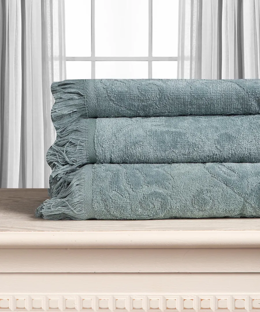 Βαμβακερή ζακάρ πετσέτα ALICIA 520gsm (40cm x 60cm) πράσινο