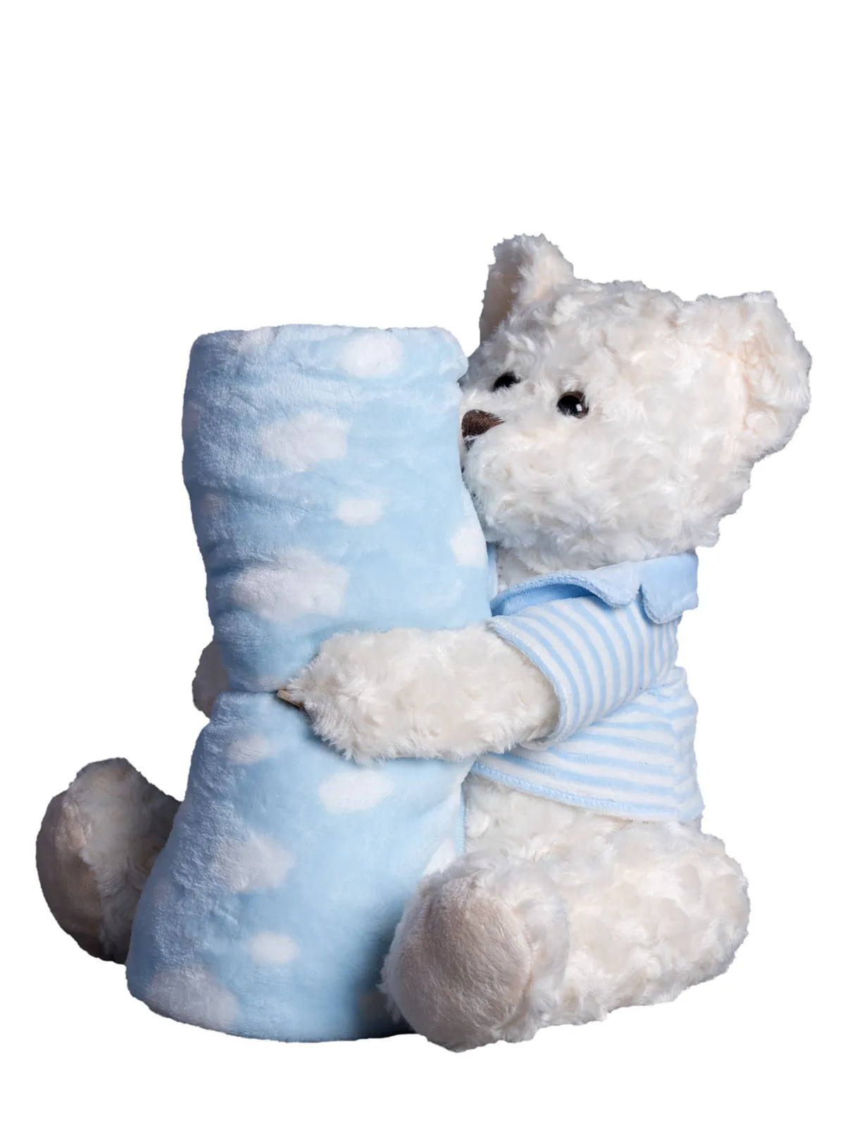 ΒΕΒΕ FLANNEL ΚΟΥΒΕΡΤΑΚΙ (80cm x 120cm) αρκουδάκι μπουκλέ σιέλ