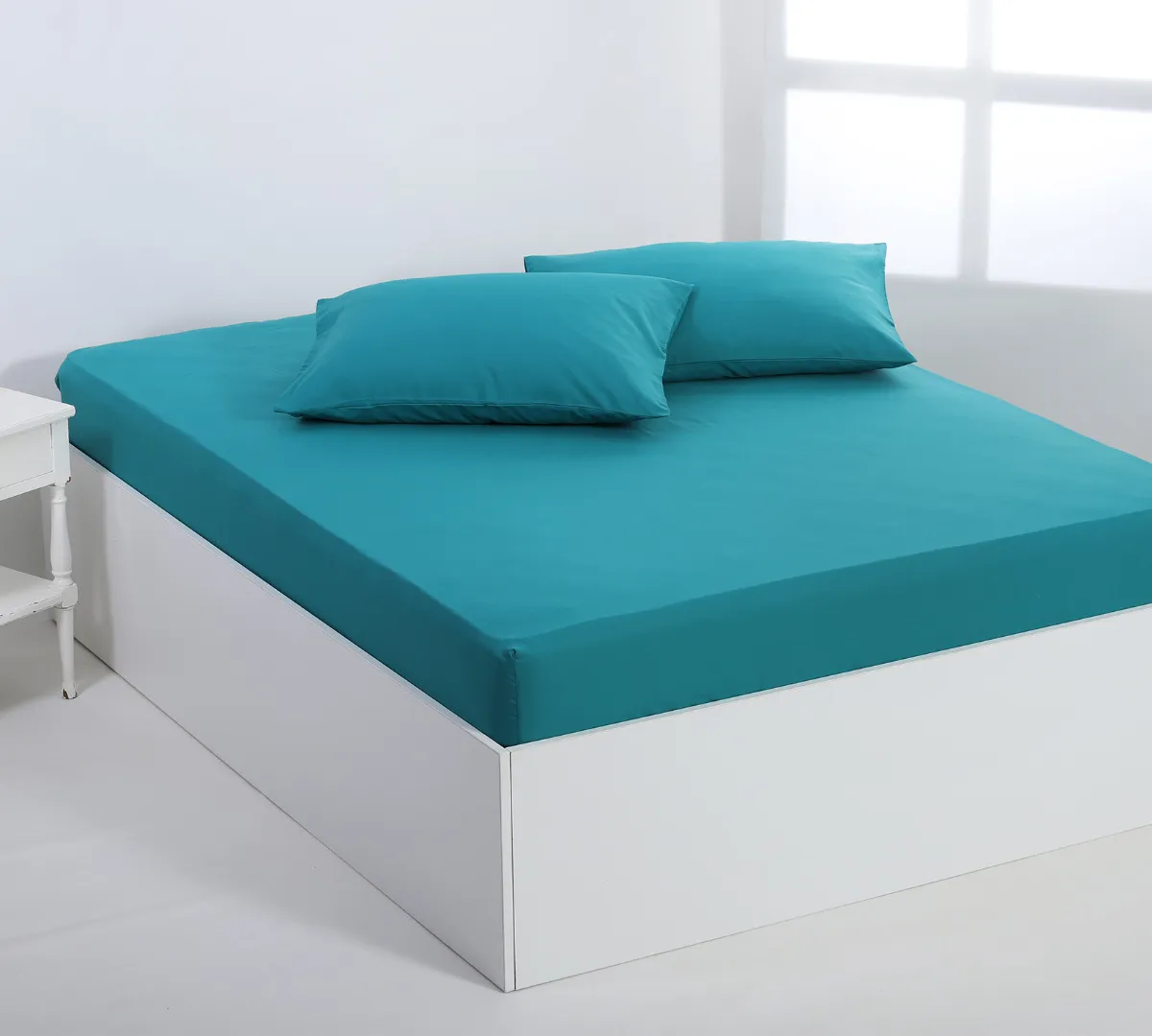 Βαμβακερό σεντόνι essentials (165cm x 267cm) teal blue