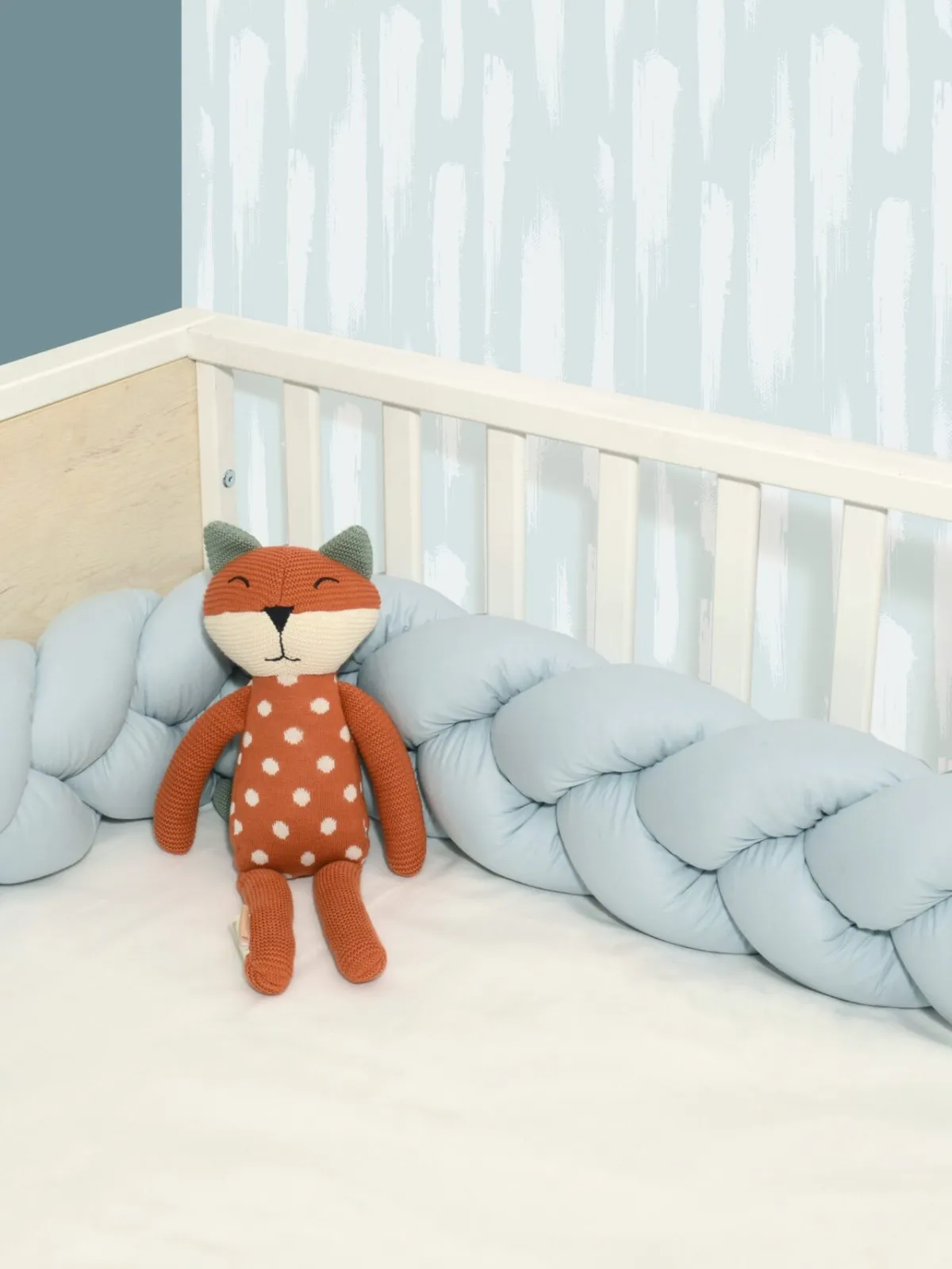 Πλεξούδα τριπλή βαμβακερή 20X200  με ειδική εσωτερική επένδυση Design 313 Oliver Baby