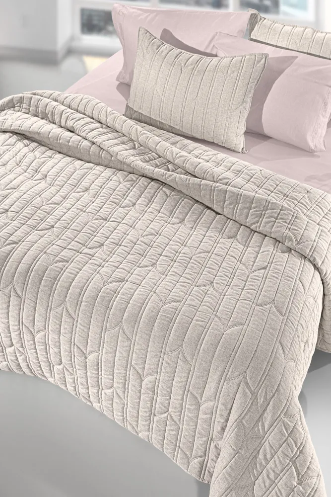 Σετ 2τμχ Κουβερλί Aurora Natural 