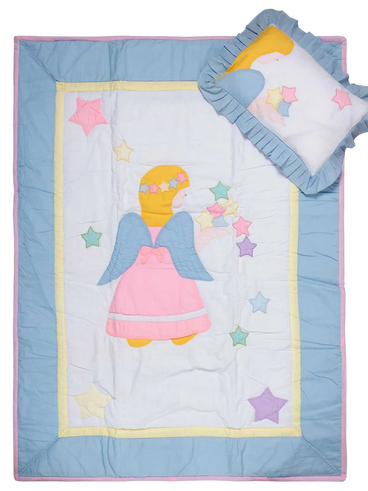 bebe κουβερτάκι ( 90cm x 120cm + 25cm x 35cm) bebe αγγελάκι