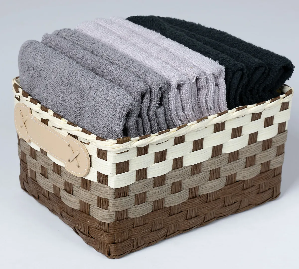 Σετ λαβέτες 9 τεμάχια (30cm x 30cm) γκρί