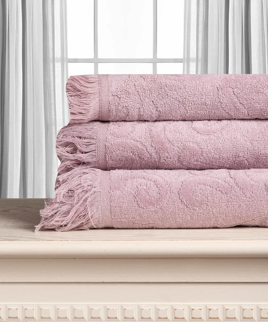 Βαμβακερή ζακάρ πετσέτα ALICIA 520gsm (40cm x 60cm) mauve