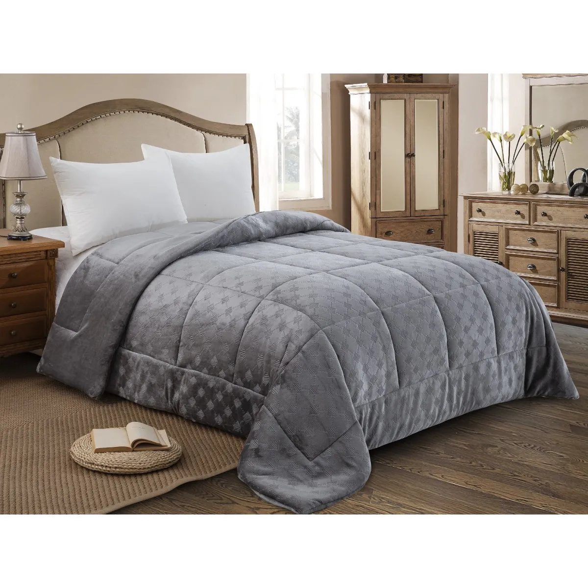 ΚΟΥΒΕΡΤΟΠΑΠΛΩΜΑ ΜΟΝΟ 160X240 ADAM HOME (822) GREY