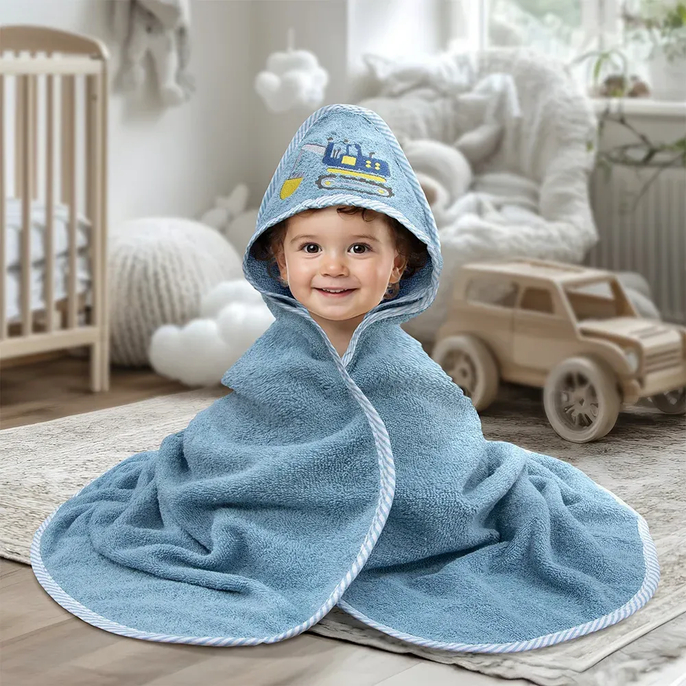 LINO Κάπα Βρεφική (75x75) Trattore Μπλε