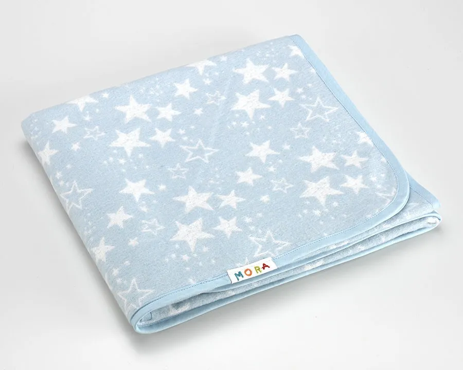 Κουβέρτα Ecology 80x110 cm Αστεράκια Γαλάζιο MORA