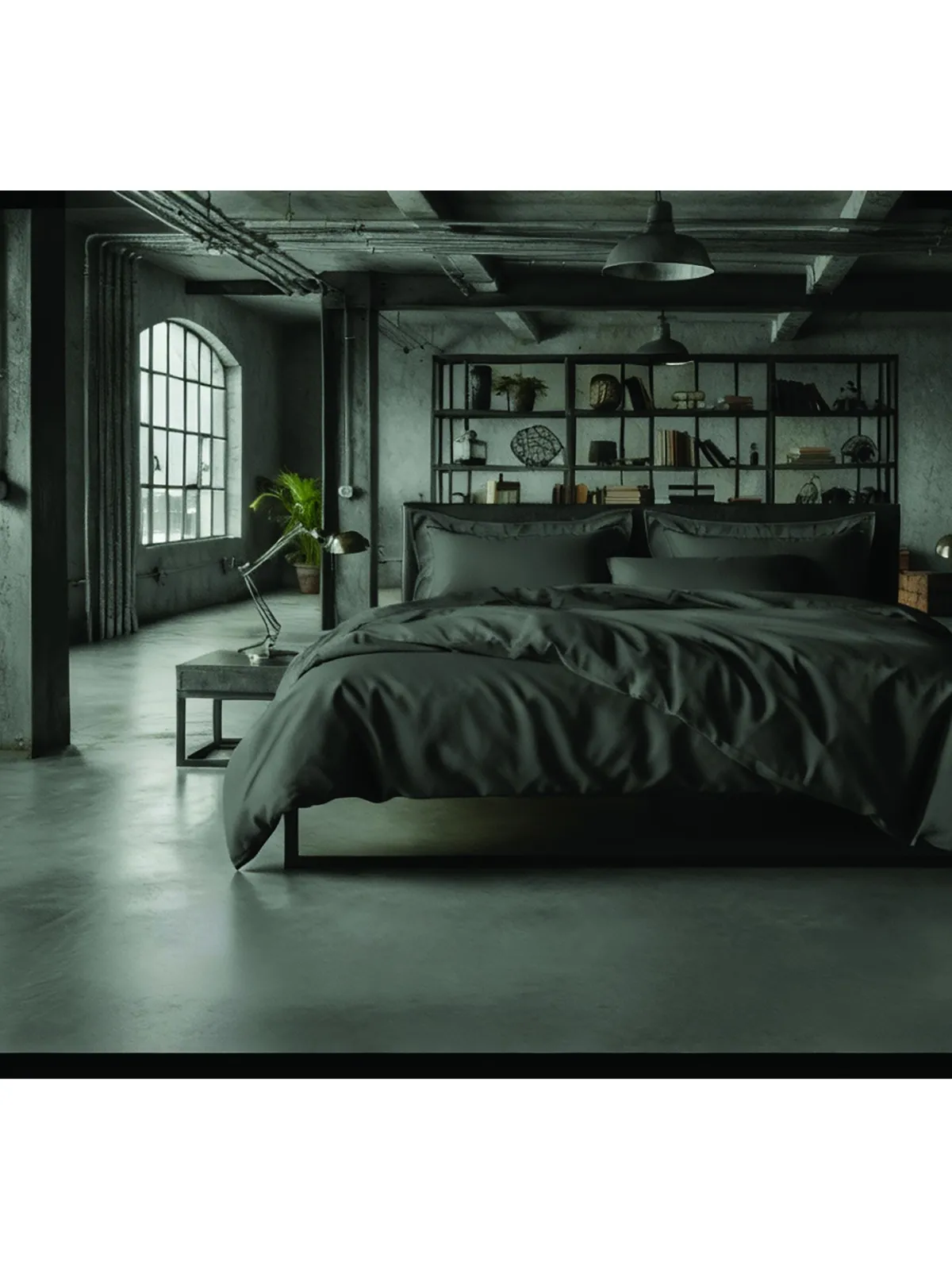 ΣΕΤ ΣΕΝΤ Υ/Δ ΧΛ  LOFT GREY 2*240Χ270CM 2*50X70CM 100% COT/SATIN 210TC