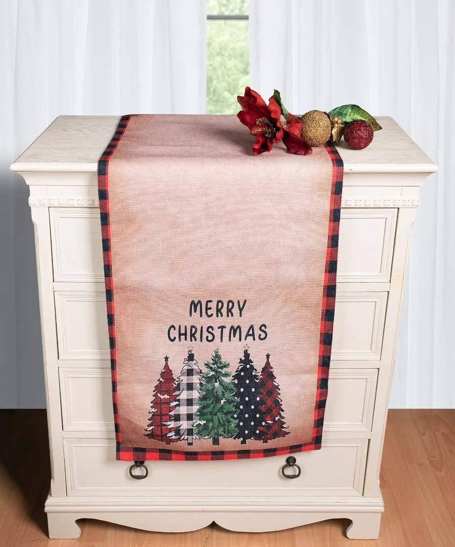 Χριστουγεννιάτικη Τραβέρσα με στάμπα (45cm x 170cm) ks2025-13