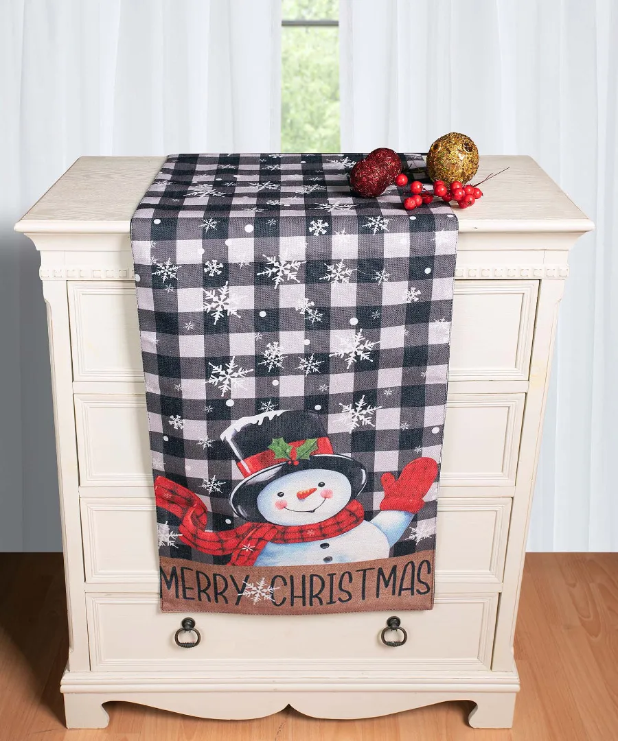 Χριστουγεννιάτικη Τραβέρσα με στάμπα (45cm x 170cm) ks2025-3