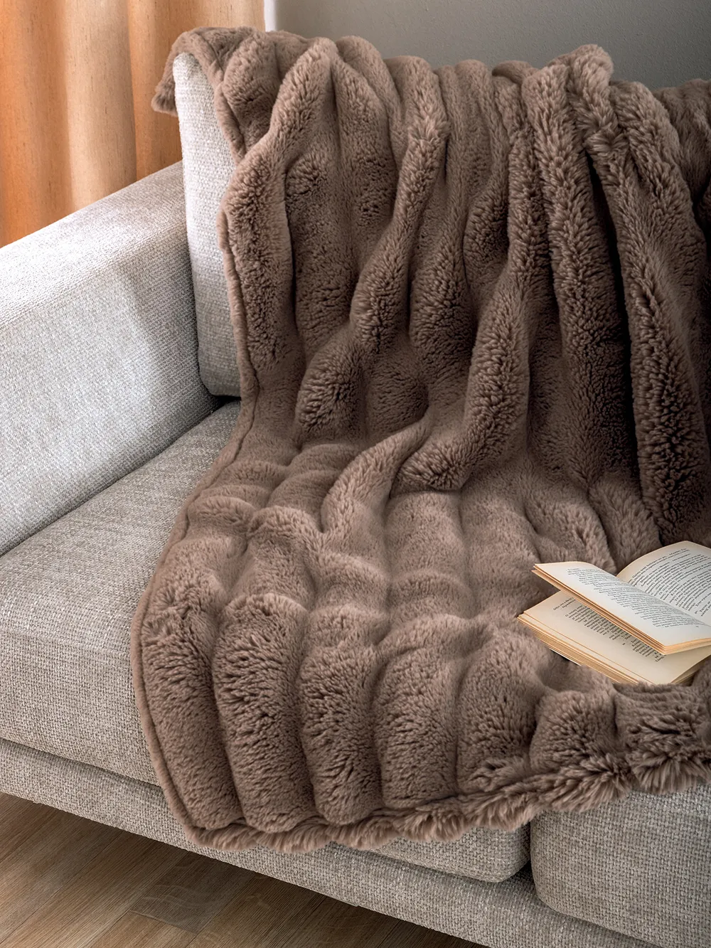 Γούνα Ημίδιπλη 160x220 Heather BROWN