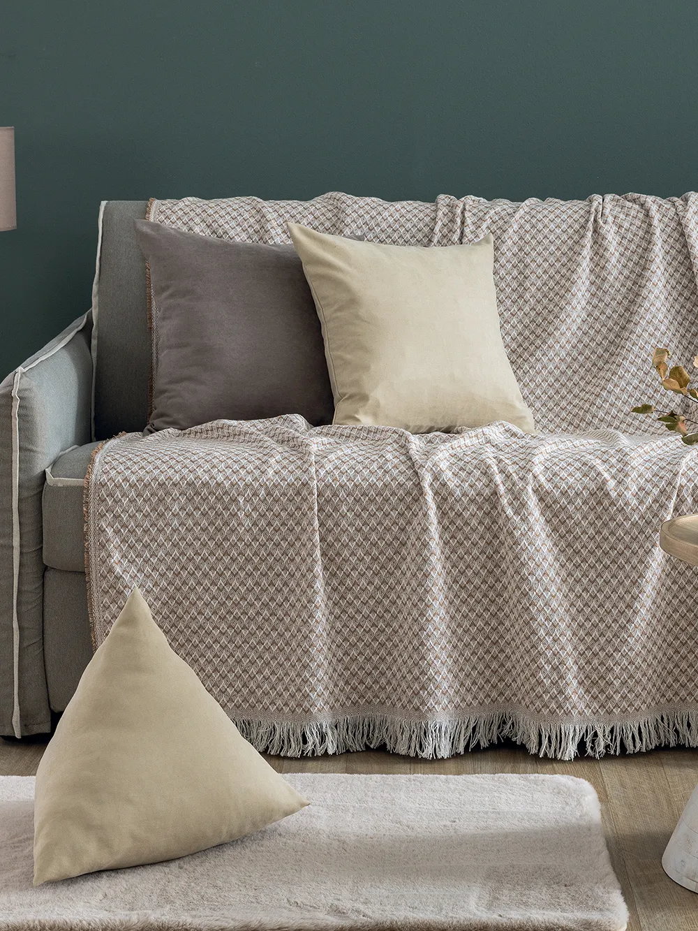 Διακοσμητική μαξιλαροθήκη 45x45 AS103 MOKA