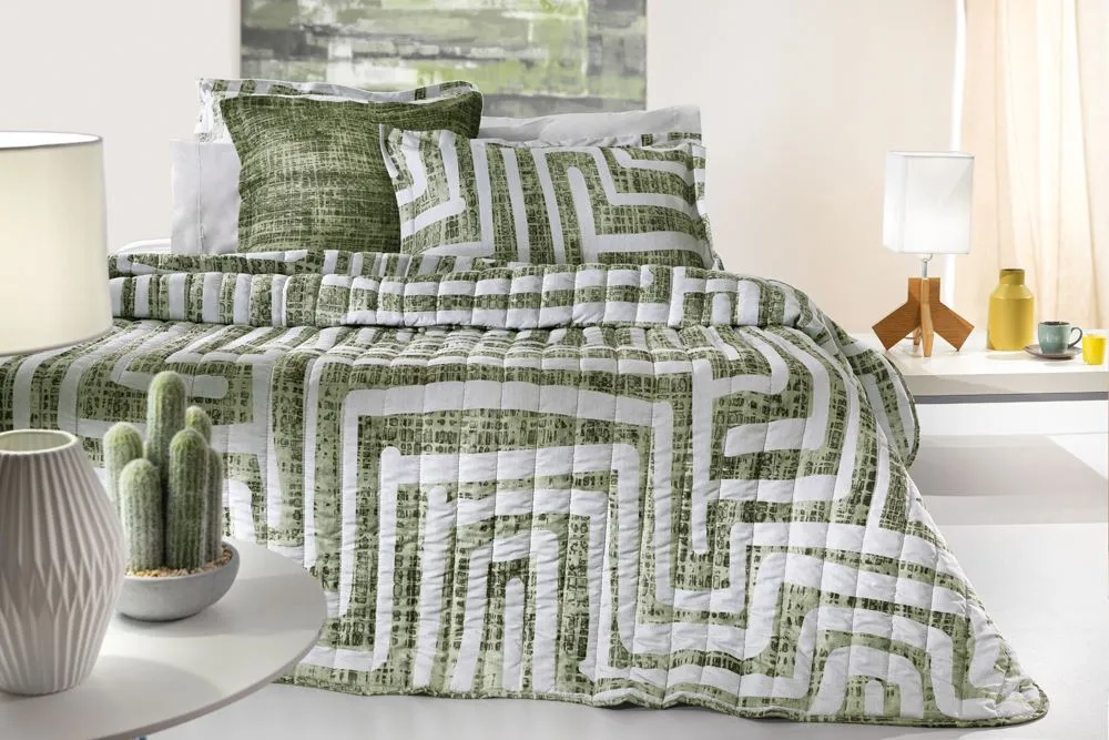 Ζεύγος Μαξιλαροθήκες Enigma Lime Oxford 