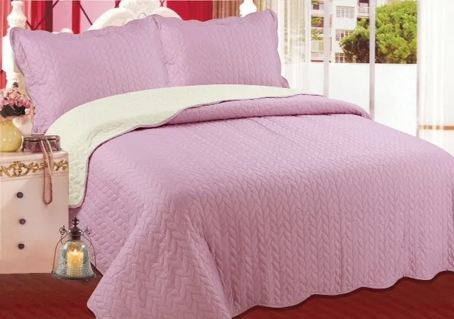 ΚΟΥΒΕΡΛΙ σετ (220cm x 240cm + 2 x 50cm x 70cm) φύλλο amethyst