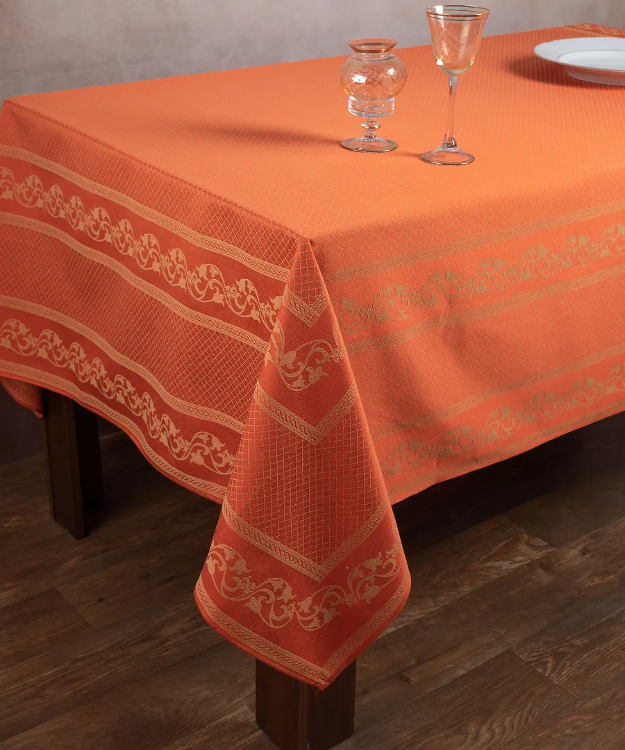 Ζακάρ τραπεζομάντηλο 1385 (154cm x 213cm) πορτοκαλί