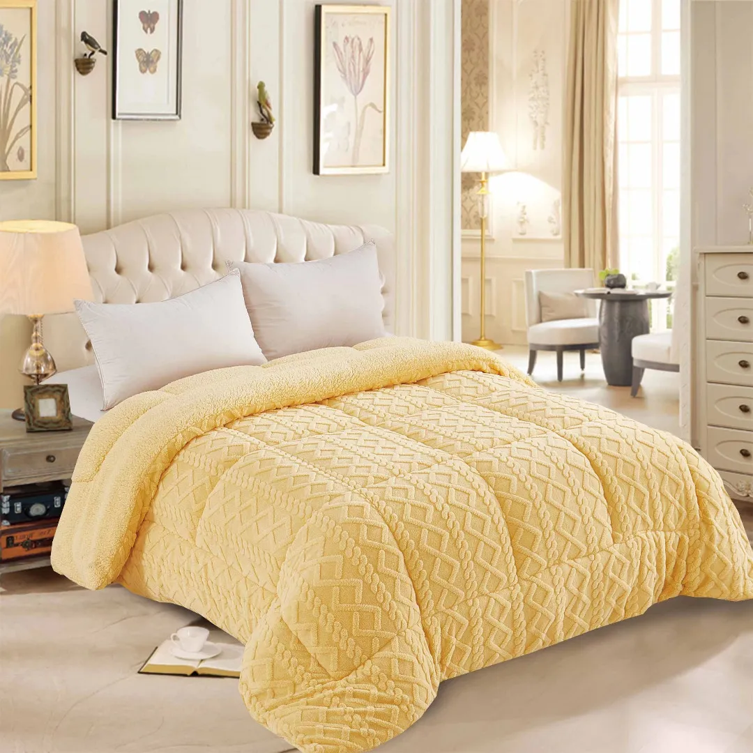 Κουβερτοπάπλωμα knitted (220cm x 240cm) κροκί