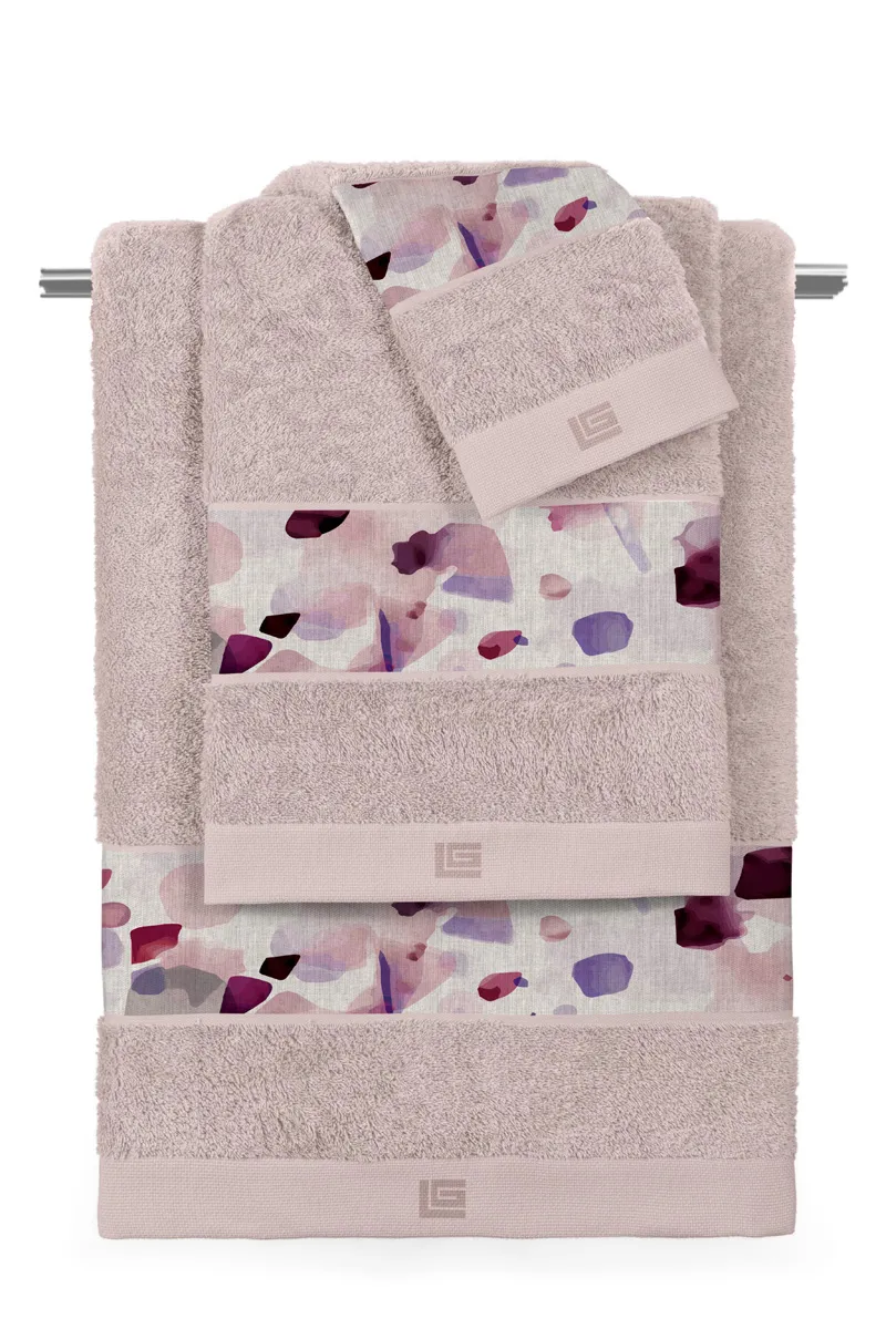 Σετ 3τμχ. Πετσέτες Carmel Melanze-Pudra